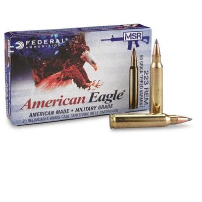 Federal Ammo American Eagle 223 Remington Gray Tip