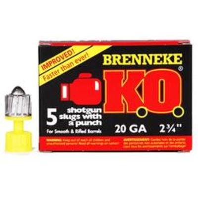 Brenneke Shotshells K.O. 20 Gauge 2.75in 3/4oz Sab