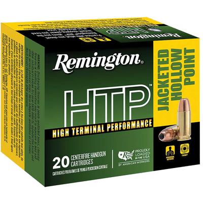 Remington Ammo HTP 40 S&W 180 Grain JHP 20 Rou