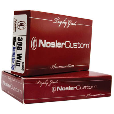 Nosler Ammo Trophy 308 Winchester 165 Grain Nosler