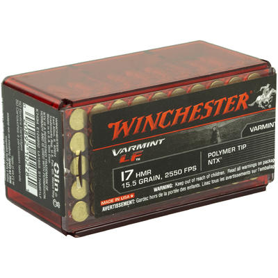 Winchester Rimfire Ammo .17 HMR 15 .5 Grain 50 Rou