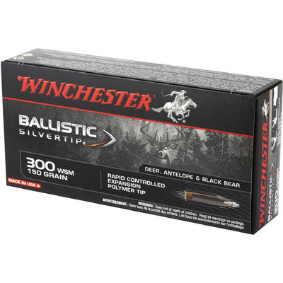Winchester Ammo Supreme 300 WSM 150 Grain Silverti