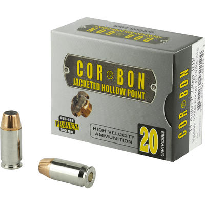 CorBon Ammo Self Defense 45 ACP+P JHP 230 Grain 20