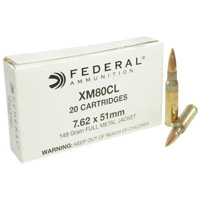 Federal Ammo XM 7.62x51mm (7.62 NATO) 149 Grain FM