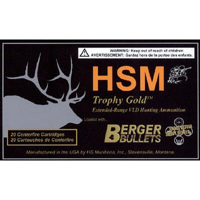 HSM Ammo Trophy Gold 270 WSM BTHP 150 Grain 20 Rou