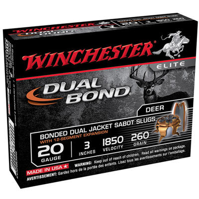 Winchester Shotshells Dual Bond 20 Gauge 3in 260 G