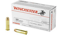 Winchester USA 38 Spl 130 Grain FMJ 50 Rounds [Q41