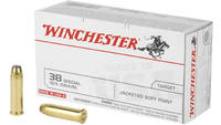 Winchester USA 38 Spl 125 Grain JSP 50 Rounds [USA