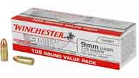 Winchester Ammo Best Value USA 9mm FMJ 115 Grain [