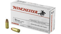 Winchester Ammo 9mm Luger USA 115 Grain JHP [USA9J