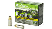 Remington Ammo Compact 9mm Brass JHP 124 Grain [CH