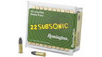 Rem Ammo .22 long rifle 100 Rounds subsonic 38 Gra