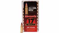 Hornady Ammo, 17 Mach2 15.5 Gr Ntx, Rds/Bx50 [8317