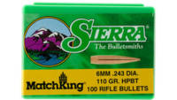 Sierra Reloading Bullets MatchKing 6mm .243 110 Gr
