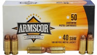 Armscor Ammo 40 S&W 180 Grain Copper-Plated FM