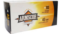 Armscor Ammo 40 S&W 180 Grain FMJ 100 Rounds [5031