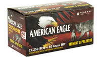 Federal Ammo American Eagle 22-250 Rem 50 Grain JH