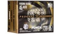 Federal Ammo Punch 45 ACP 230 Grain JHP [PD45P1]