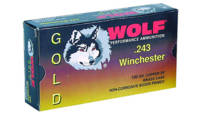 Wolf Ammo Gold 243 Win JSP 100 Grain [G243SP1]