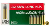 Sellier & Bellot 32 S&W Long 100 Grain LRN