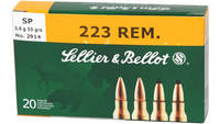 Sellier & Bellot 223 Remington 55 Grain SP 20