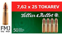 Sellier & Bellot Ammo FMJ 6.8mm Rem SPC 110 Gr