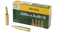 Sellier & Bellot Ammo 308 Winchester SPCE 150 Grai