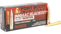 Fort Scott Ammo TUI 300 Blackout 190 Grain Copper