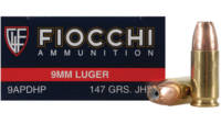 Fiocchi Ammo Shooting Dynamics 9mm 147 Grain JHP 5