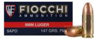 Fiocchi Ammo Shooting Dynamics 9mm 147 Grain FMJ [