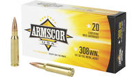 Armscor Ammo 308 Win (7.62 NATO) 147 Grain FMJ [FA