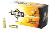 Armscor Ammo 38 Super 125 Grain FMJ [FAC38SUPER1N]