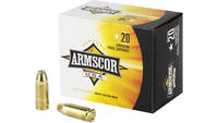 Armscor 9MM 124 Grain Jacketed Hollow Point 20 Rou