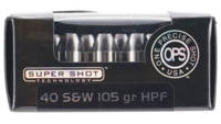 OPS Ammo 40 S&W 105 Grain HP 20 Rounds [40105H