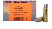HSM Ammo Bear 41 Magnum Semi-Wadcutter 230 Grain [