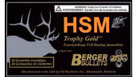 HSM Ammo Trophy Gold 338 RUM Open Tip Match 300 Gr