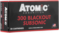 Atomic Ammo Subsonic 300 Blackout 260 Grain RN SP