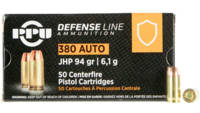 PPU Ammo Defense 380 ACP 94 Grain JHP [PPD380A]