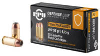 PPU Ammo Defense 9x18 Makarov 93 Grain JHP [PPD9M]