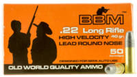 BBM Ammo 22 Long Rifle (22LR) 40 Grain Copper-Plat
