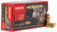 Norma Ammo Hexagon 9mm 124 Grain Hexagon [29914005